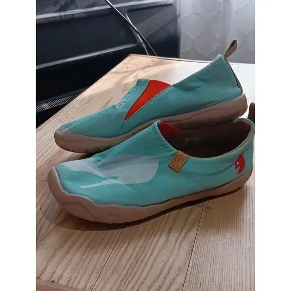 RARE Cinderella Women's Casual Slip-On Shoes - Teal and Orange - Picture 3 of 12